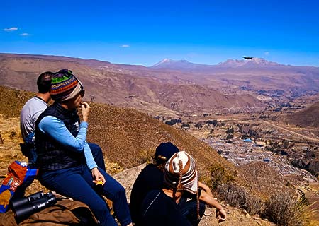 French on their way to the Cotallaulli volcano